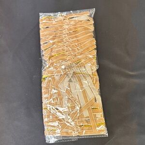 Pack of Tan Velvet Bows with gold twist ties all new